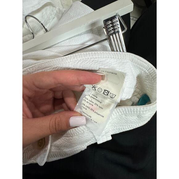 Piazza Sempione Long Sleeve Crop Jacket & Flare Pants Set White Women's 44 / M - Picture 9 of 9